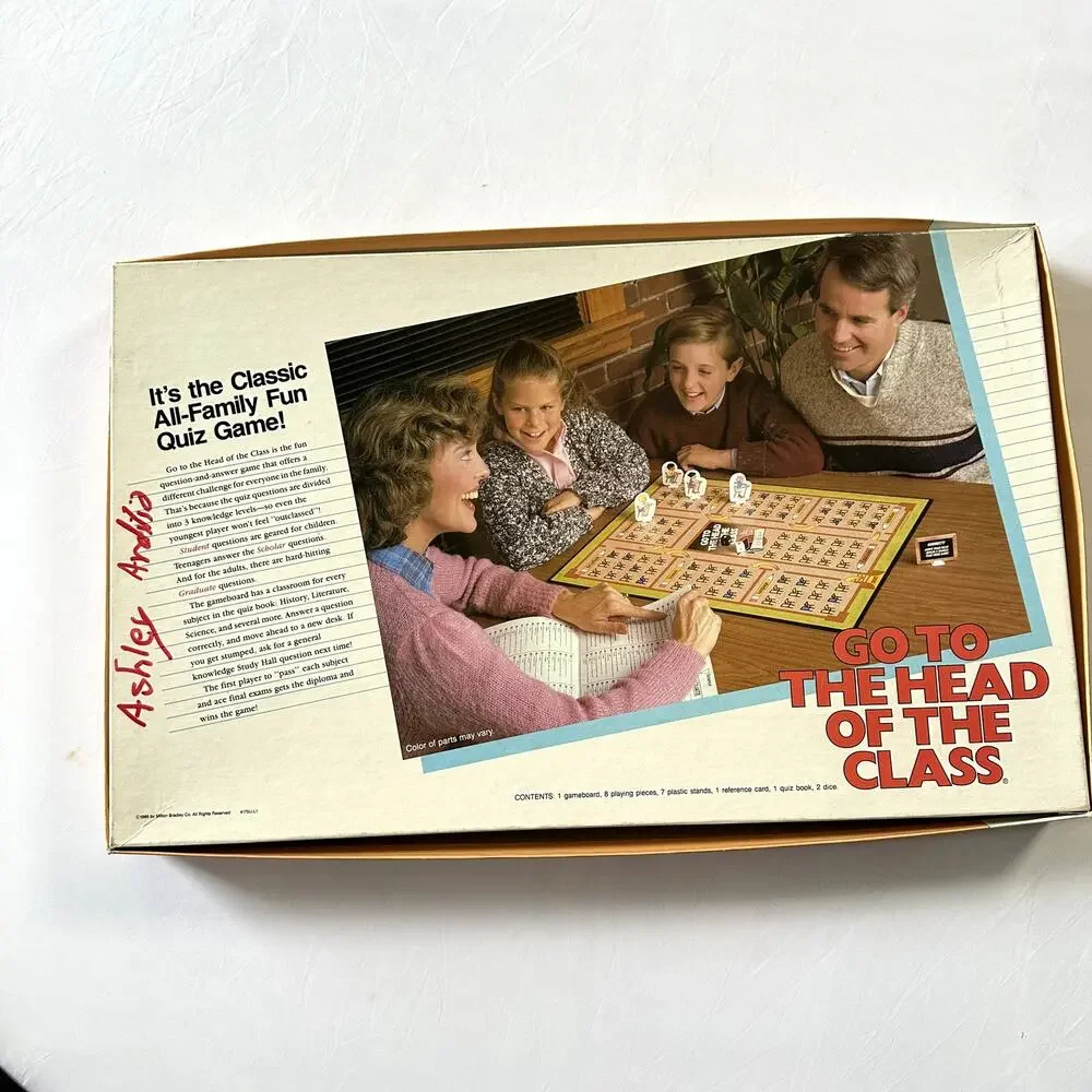 Vintage 1986 Go To The Head Of The Class Board Game Deluxe Edition